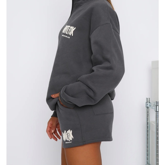 White Fox Archive 6.0 Lounge Shorts – Charcoal Gray - Picture 7 of 10